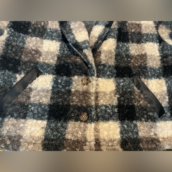 Knox Rose Oversized Fuzzy Shacket Blazer Sweater Size Large - Picture 2 of 9